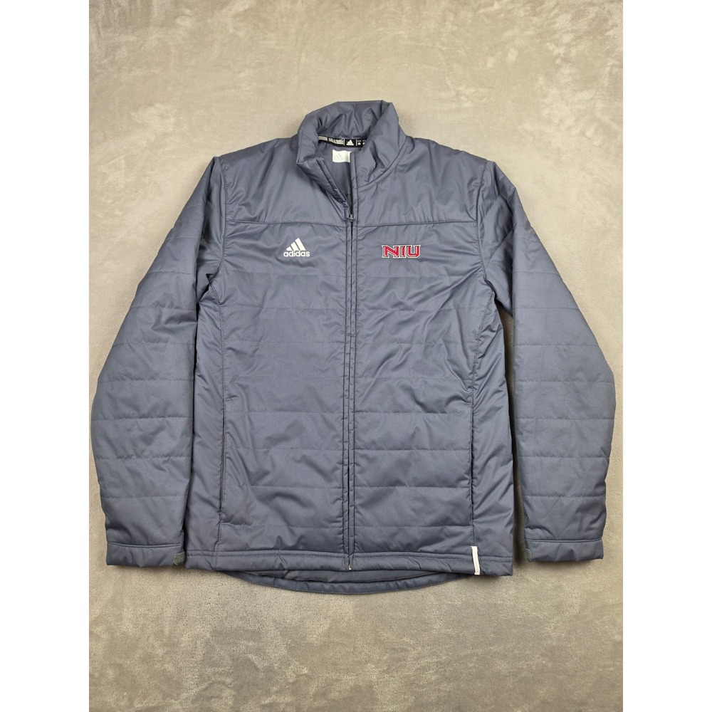 Adidas Team Climastorm Jacket Men XS Gray NIU Quilted Northern Illinois Huskies